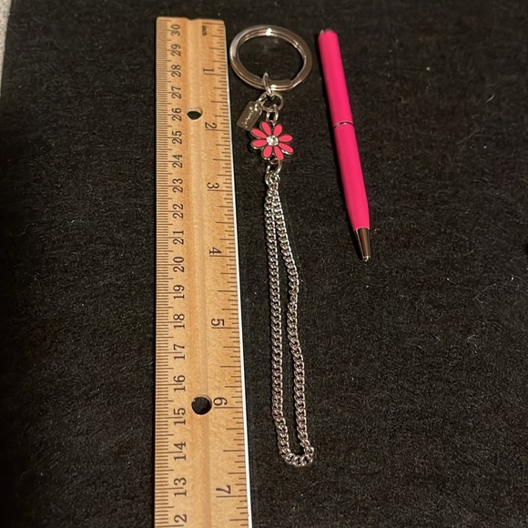 Coach Flower Keychain and Pen Set - Picture 2 of 6